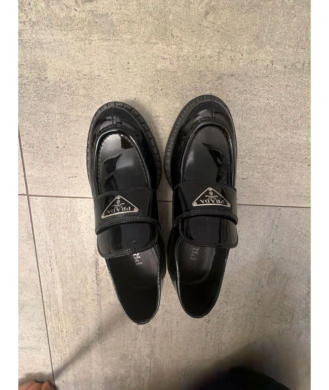 PRADA Черные лоферы из лакированной кожи, фото 3