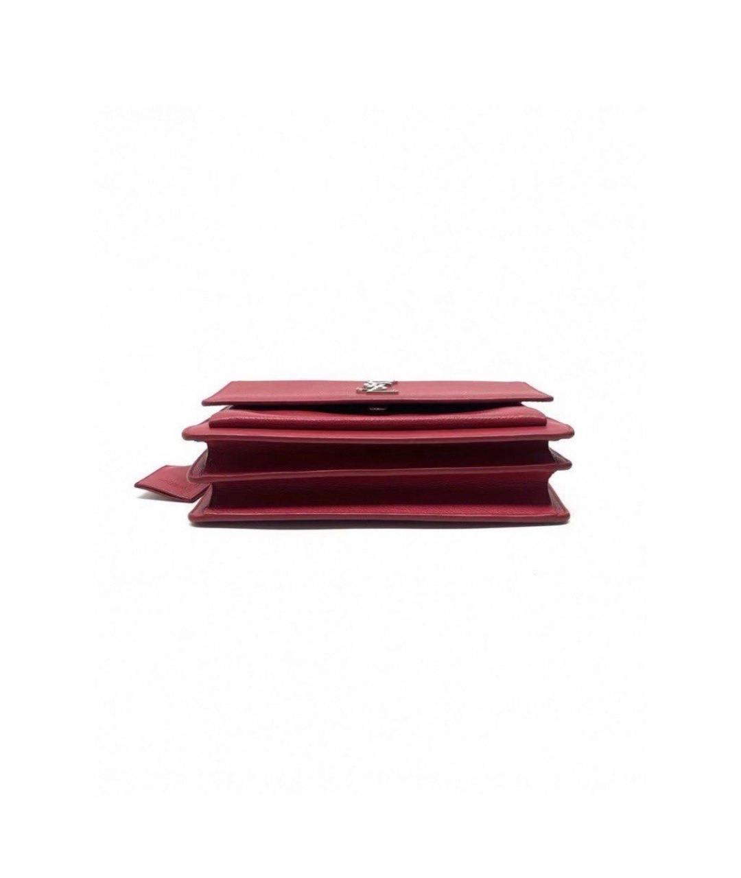 YVES SAINT LAURENT BEAUTY Красная кожаная сумка через плечо, фото 5