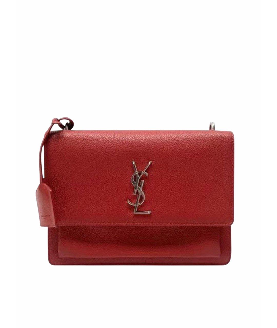 YVES SAINT LAURENT BEAUTY Красная кожаная сумка через плечо, фото 1