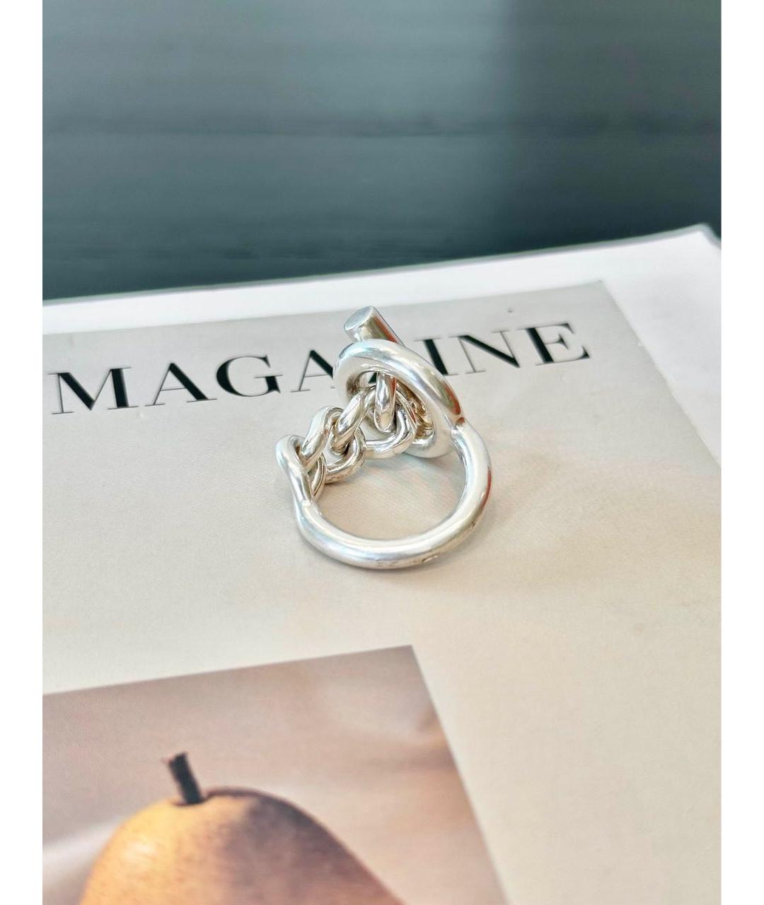 HERMES Серебряное кольцо, фото 5