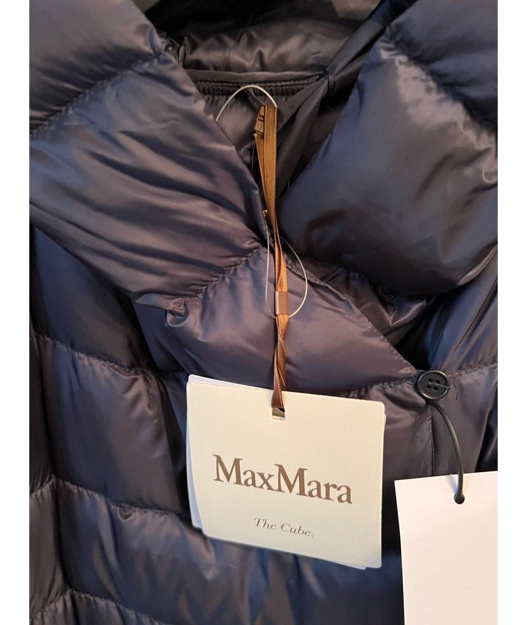 MAX MARA Темно-синий полиэстеровый пуховик, фото 7