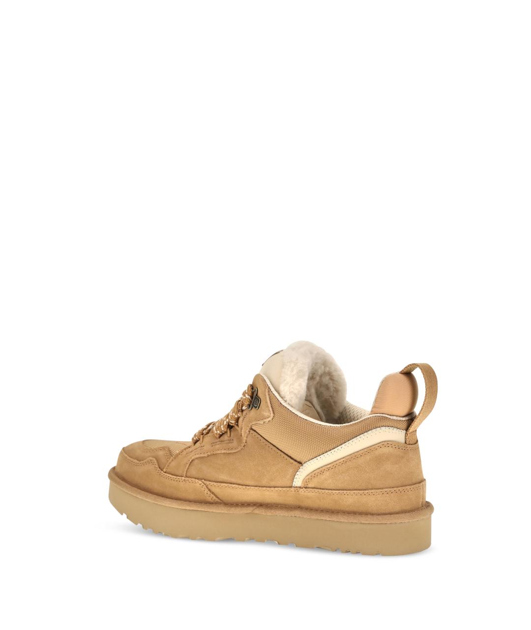 UGG Коричневые кожаные низкие кроссовки / кеды, фото 3