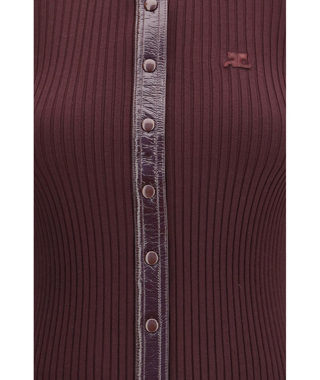 COURREGES Бордовый синтетический кардиган, фото 3