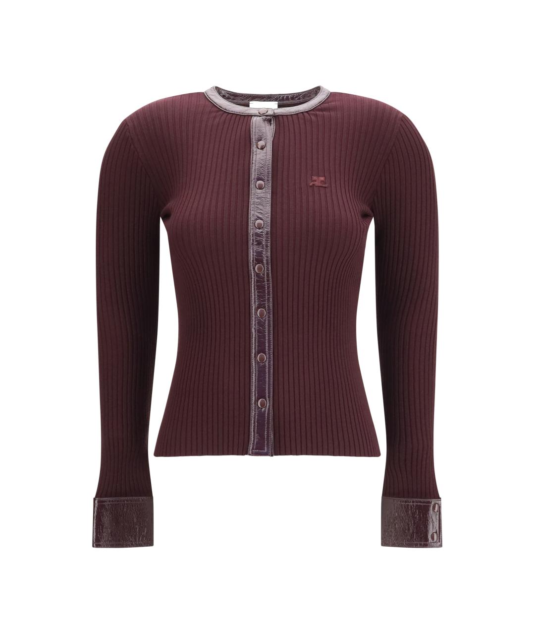 COURREGES Бордовый синтетический кардиган, фото 1