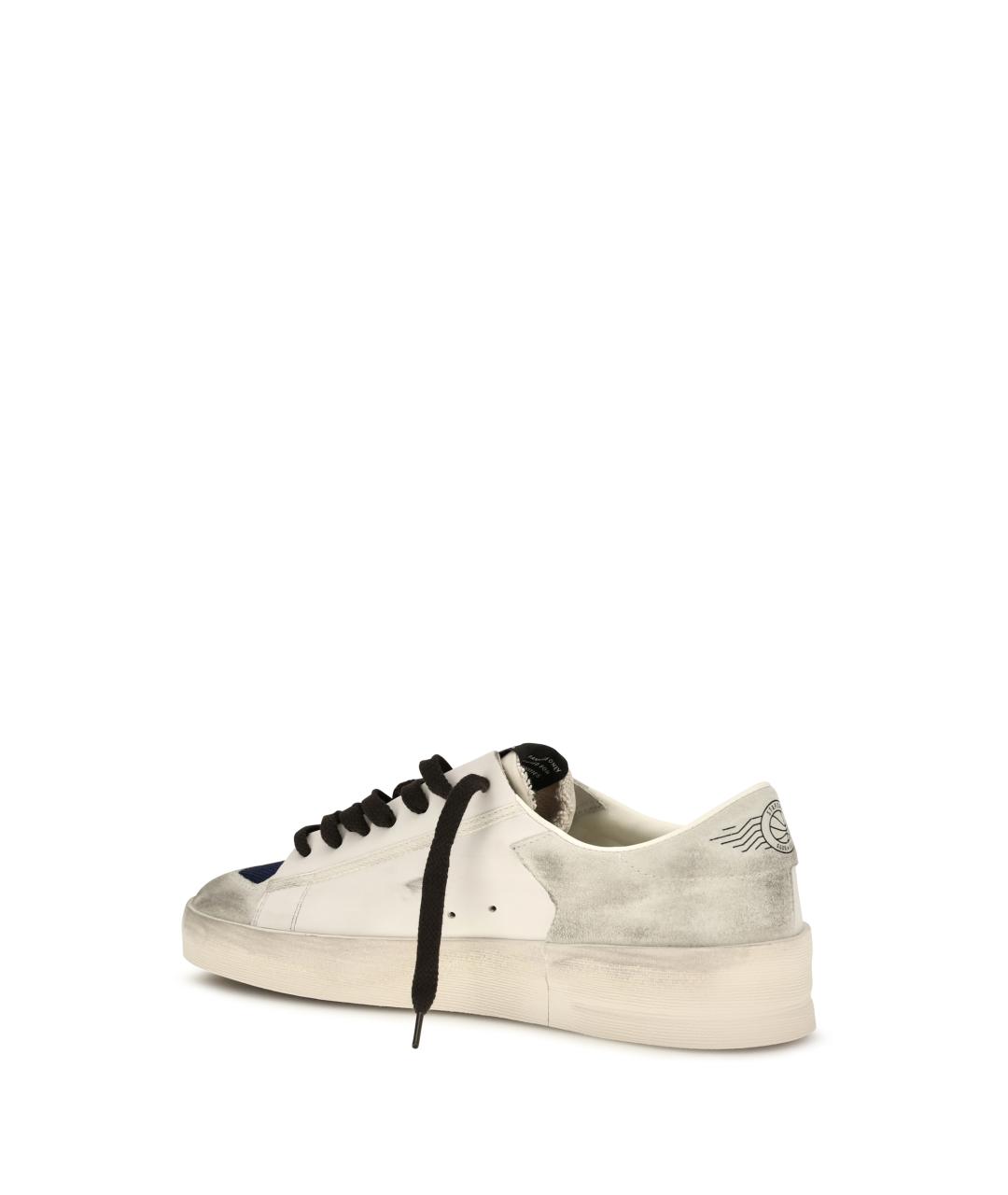 GOLDEN GOOSE Серые кожаные низкие кроссовки / кеды, фото 3