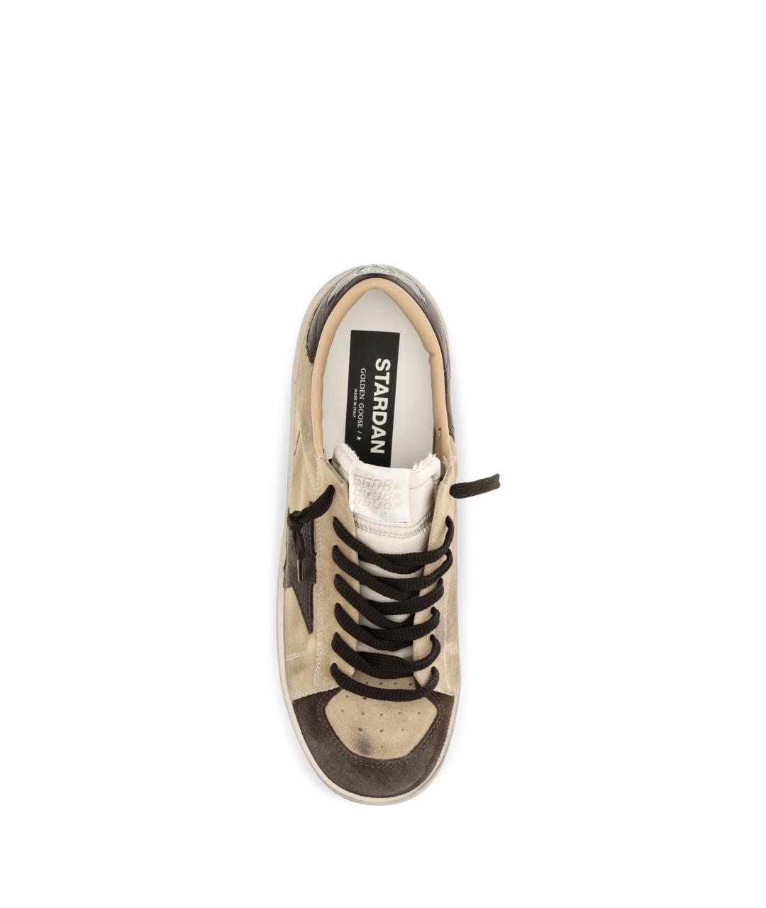 GOLDEN GOOSE Бежевые низкие кроссовки / кеды, фото 4