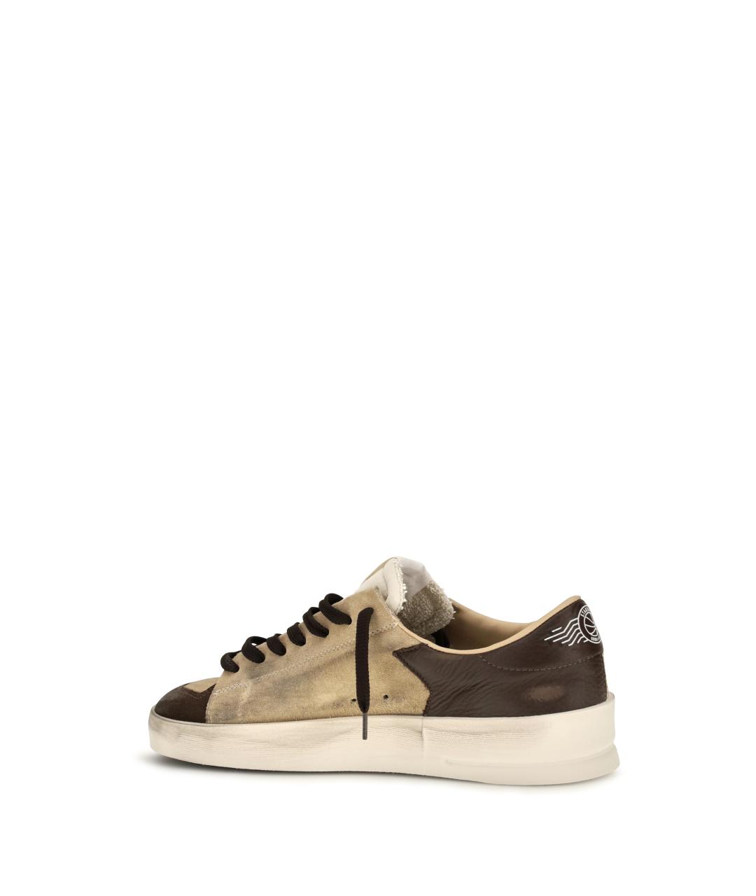 GOLDEN GOOSE Бежевые низкие кроссовки / кеды, фото 3
