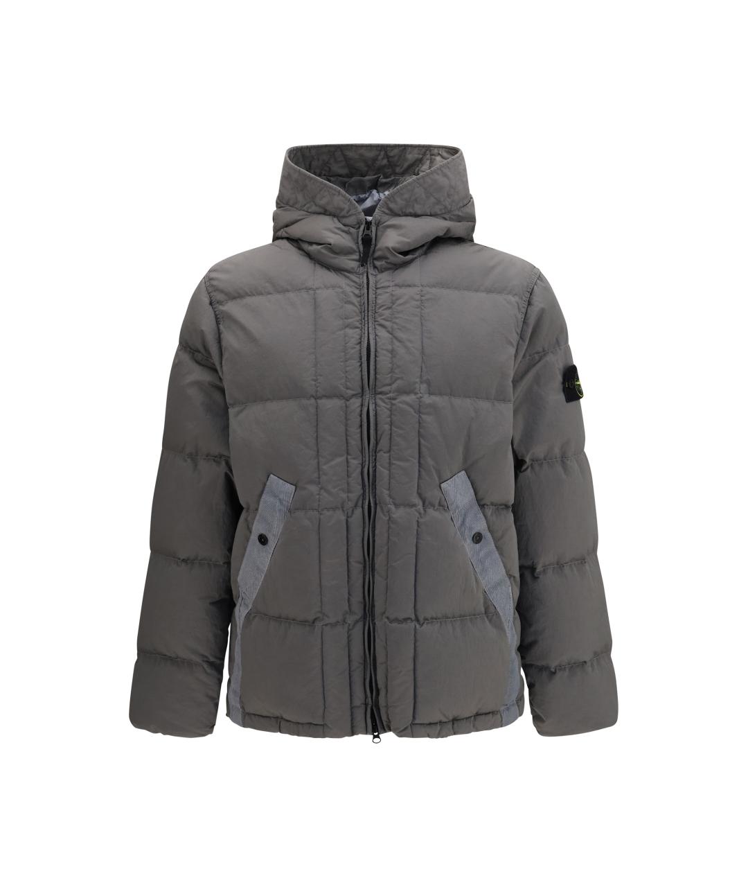 STONE ISLAND Серая полиамидовая куртка, фото 1