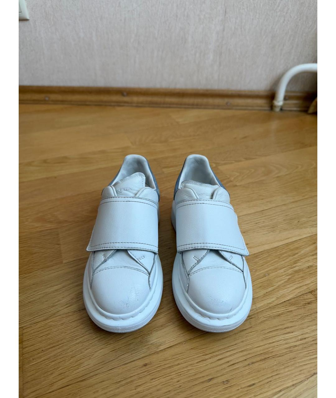 ALEXANDER MCQUEEN Белые кожаные кеды, фото 2