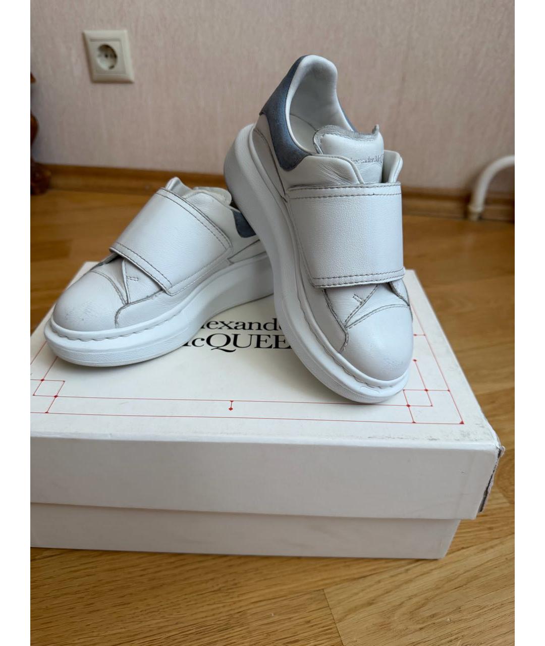 ALEXANDER MCQUEEN Белые кожаные кеды, фото 8