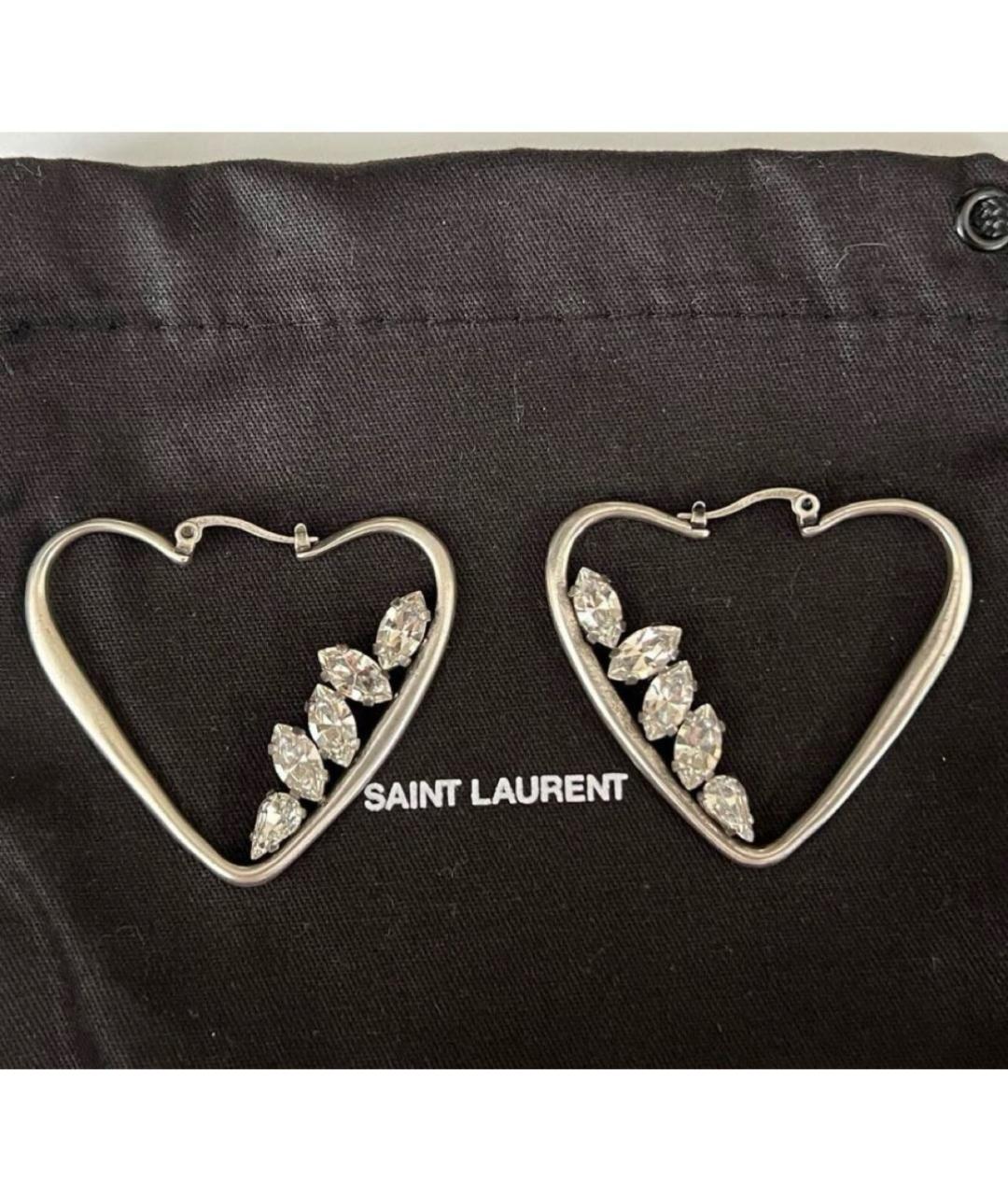 SAINT LAURENT Серебряные серьги, фото 5