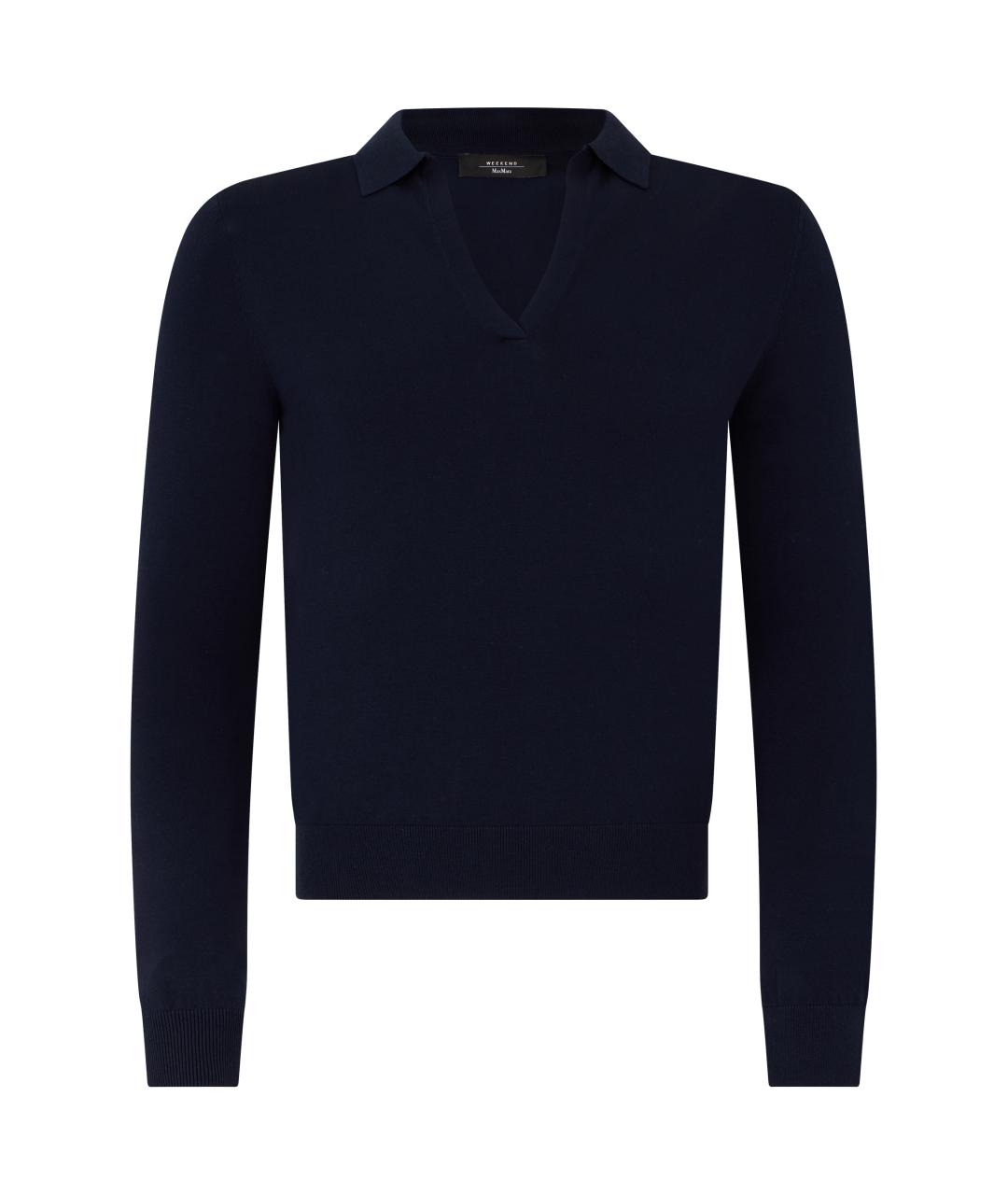 WEEKEND MAX MARA Темно-синий вискозный джемпер / свитер, фото 1