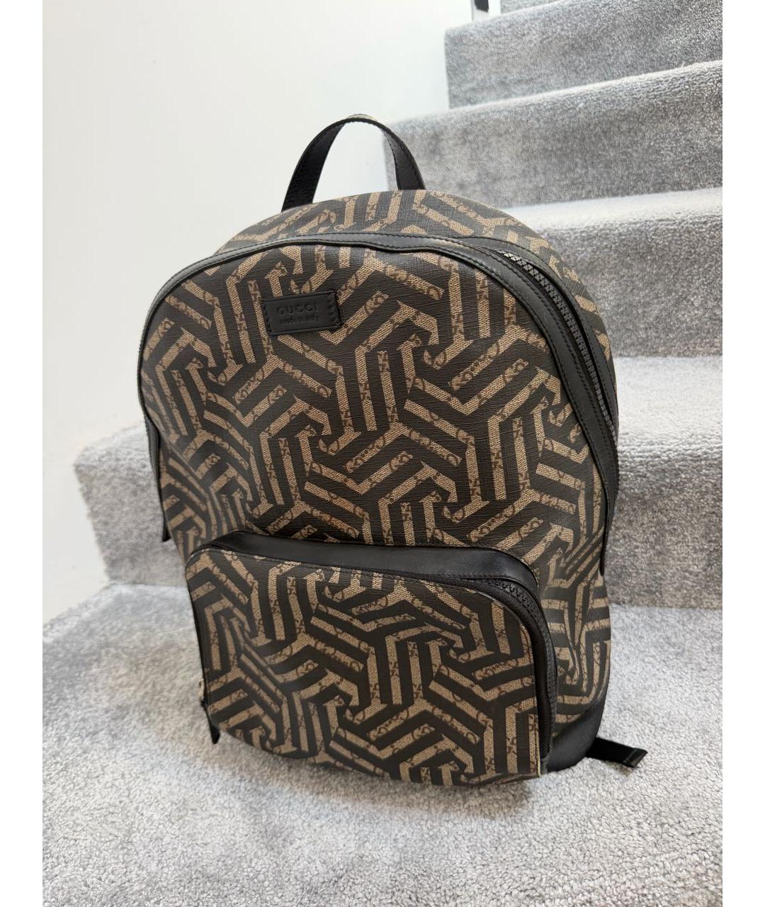 GUCCI Черный рюкзак из искусственной кожи, фото 3