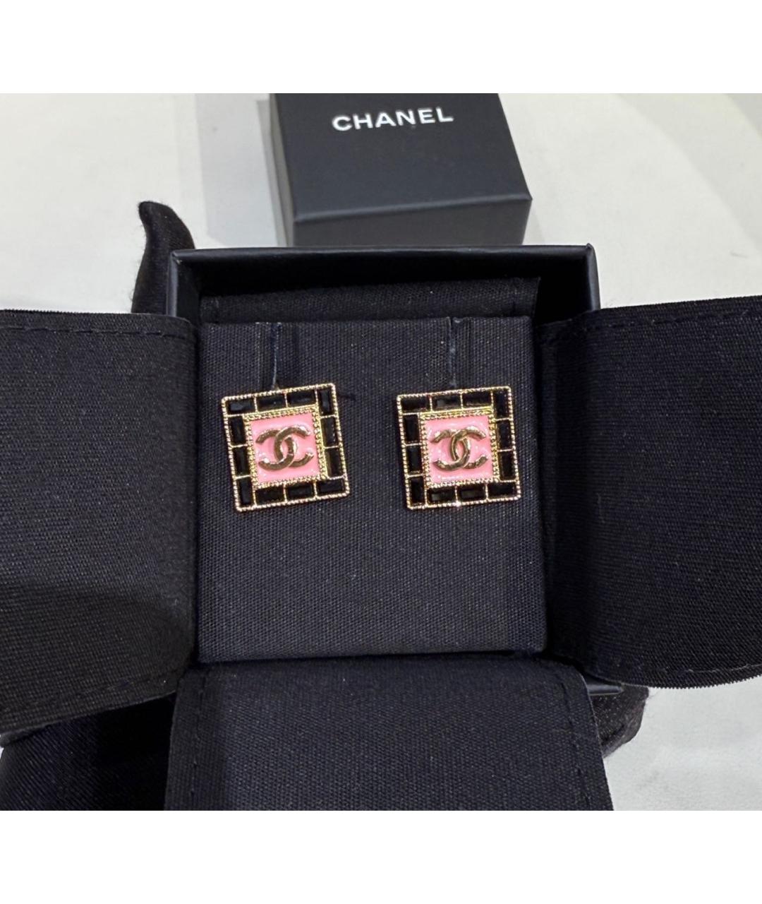 CHANEL Розовые серьги, фото 2