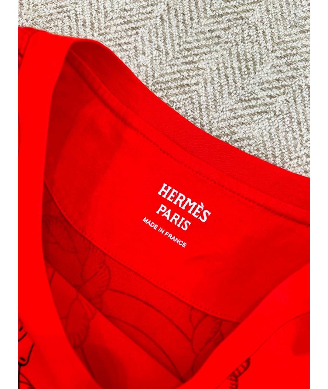 HERMES Красная футболка, фото 7