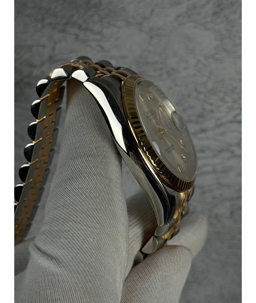 ROLEX Бежевые часы из желтого золота, фото 4