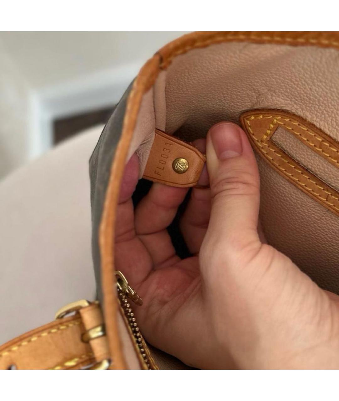 LOUIS VUITTON Коричневая канва сумка через плечо, фото 5