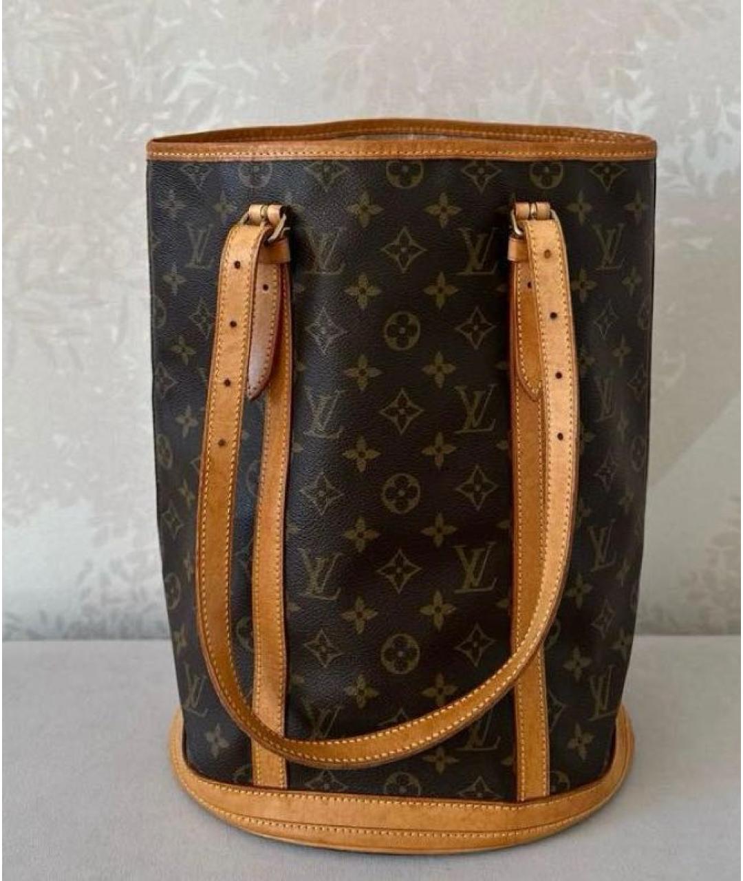 LOUIS VUITTON Коричневая канва сумка через плечо, фото 7