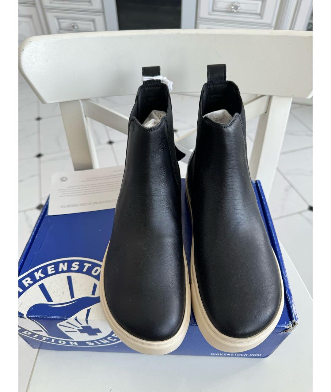 BIRKENSTOCK Черные кожаные ботинки, фото 3