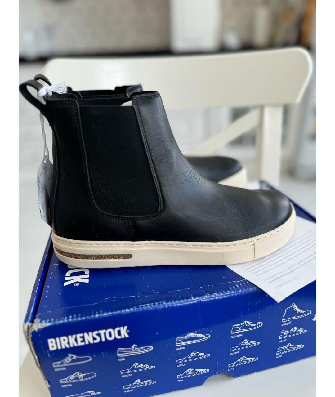 BIRKENSTOCK Черные кожаные ботинки, фото 9