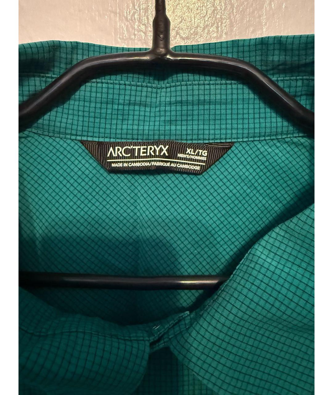 ARCTERYX Зеленая хлопко-полиэстеровая кэжуал рубашка, фото 5