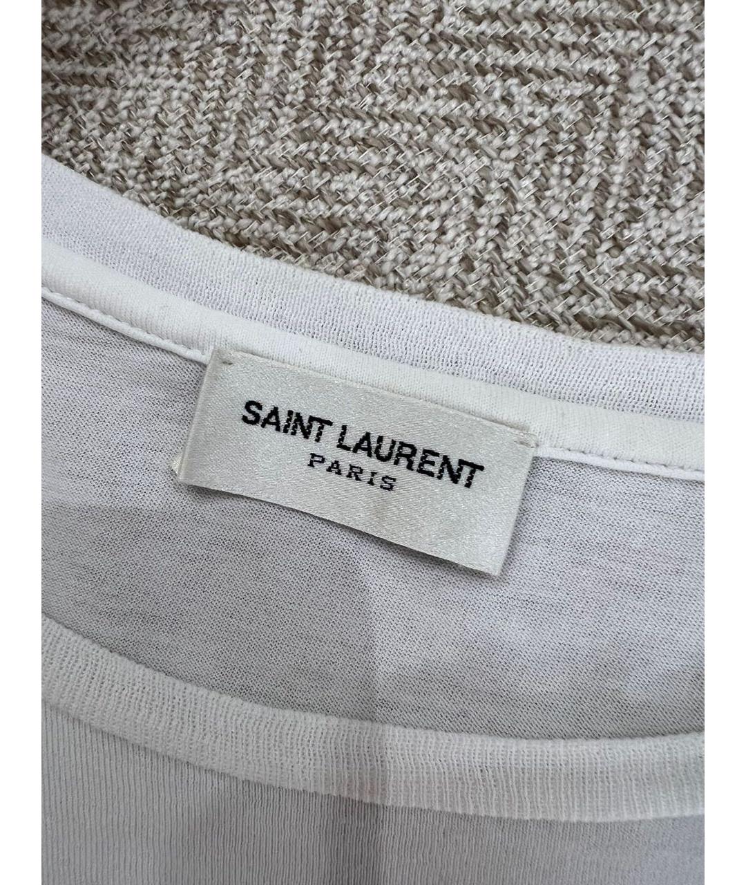 SAINT LAURENT Белая футболка, фото 5