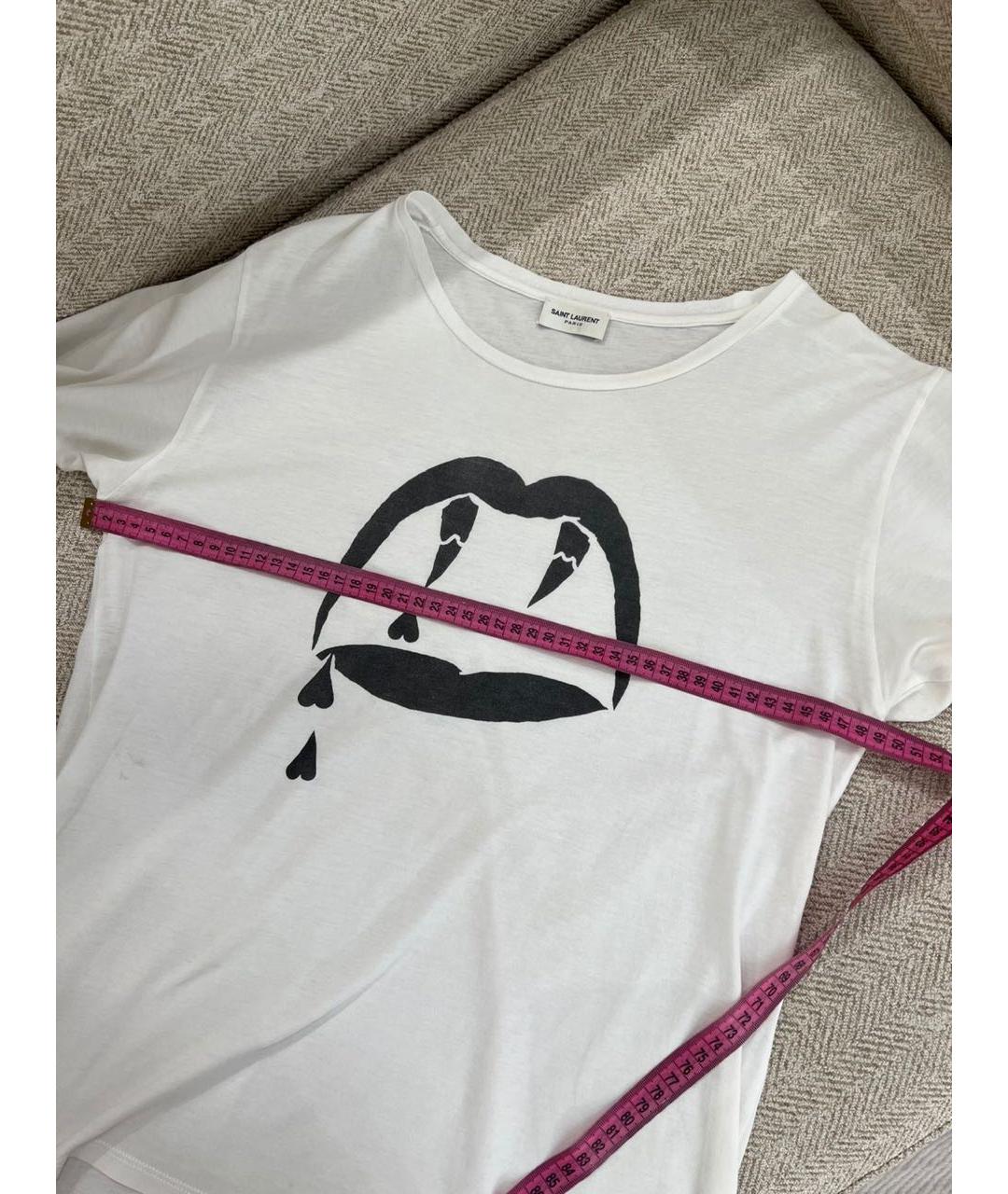 SAINT LAURENT Белая футболка, фото 4