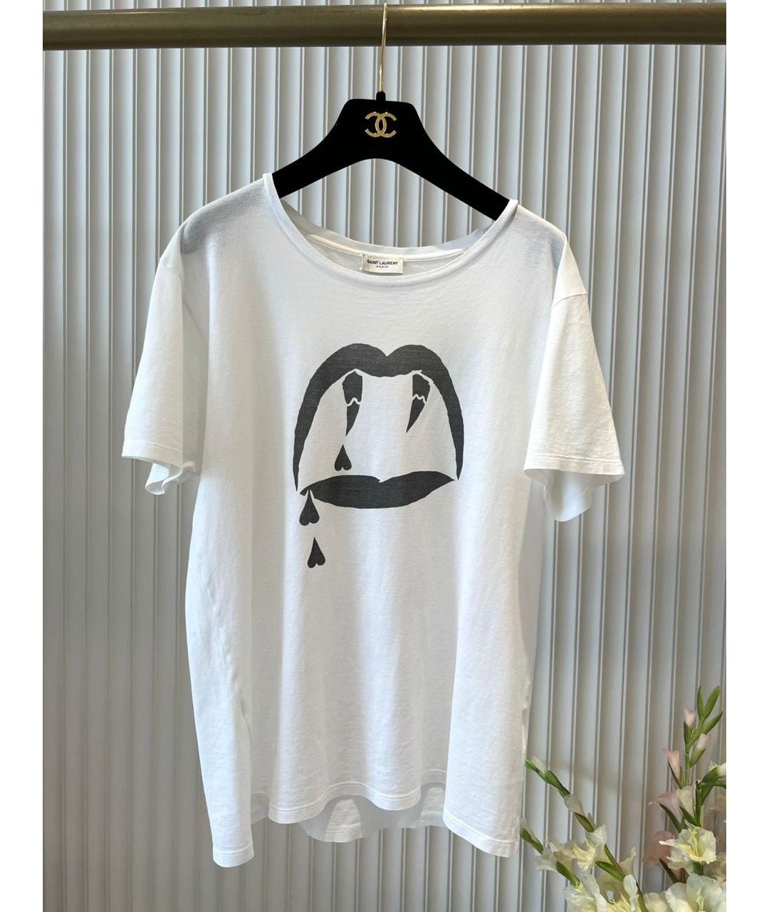 SAINT LAURENT Белая футболка, фото 7