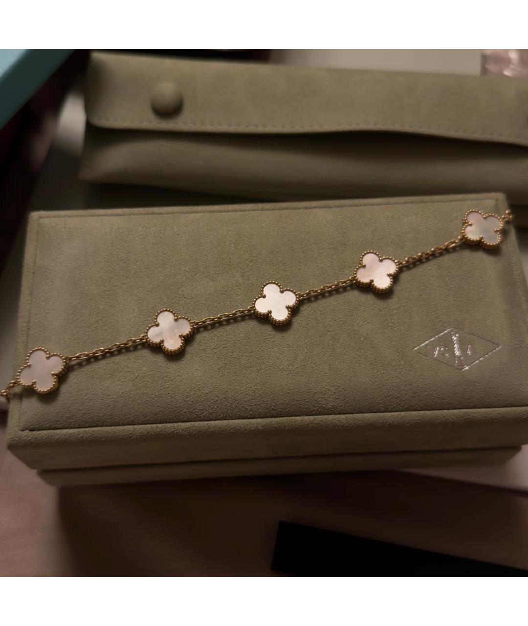 VAN CLEEF & ARPELS Белый браслет из желтого золота, фото 2