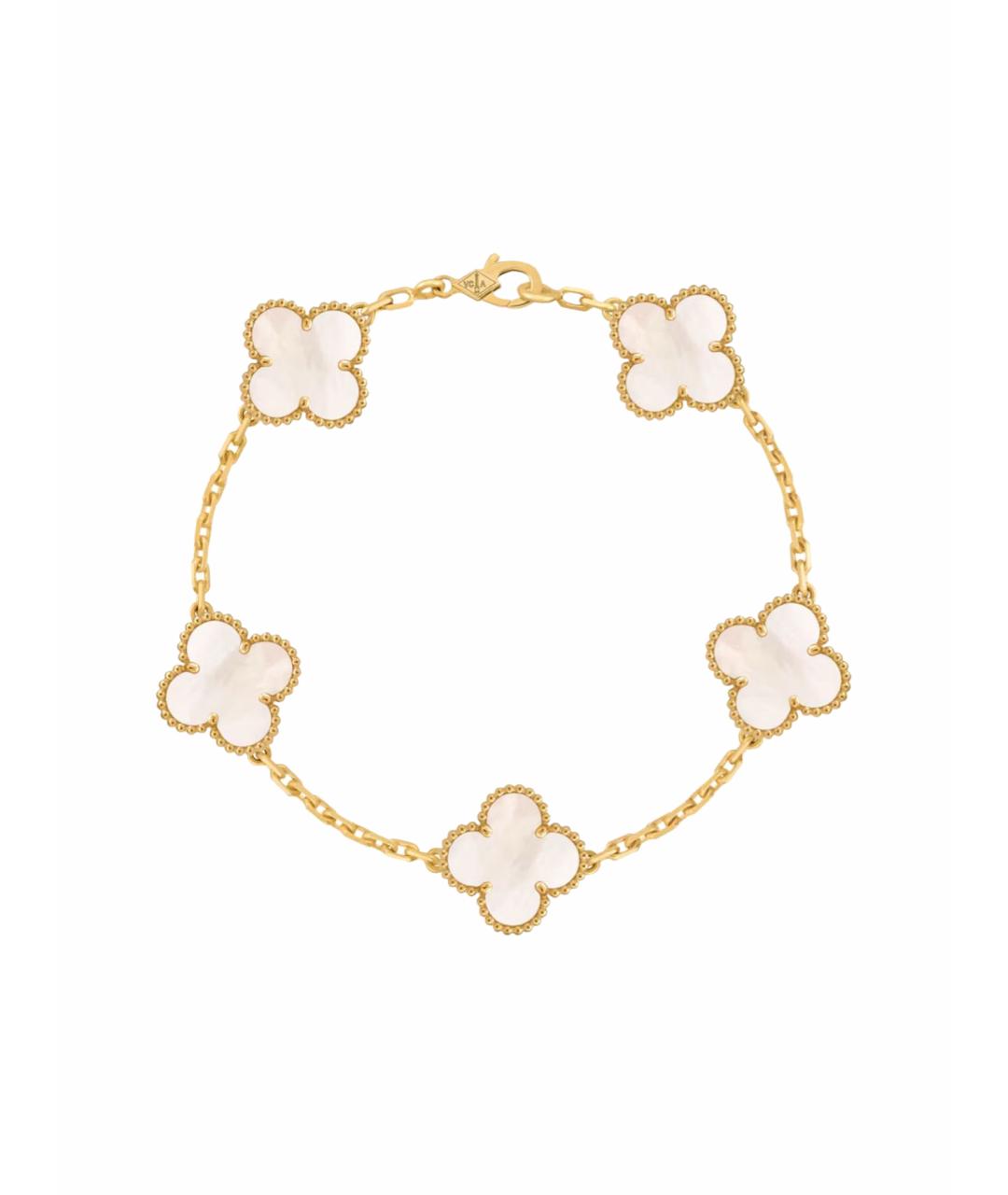VAN CLEEF & ARPELS Белый браслет из желтого золота, фото 1