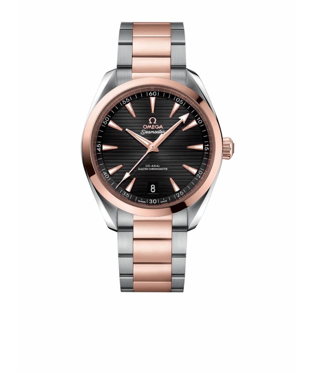 OMEGA Черные часы из розового золота, фото 1