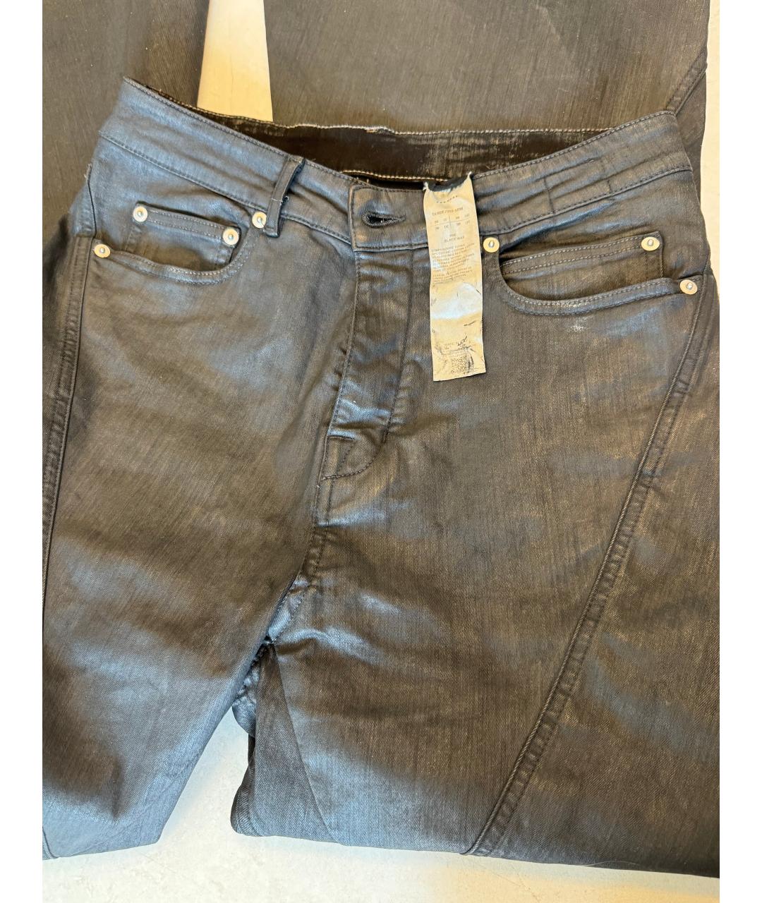 RICK OWENS Черные прямые джинсы, фото 4