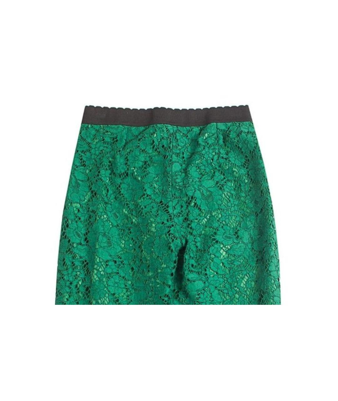 DOLCE&GABBANA Зеленые хлопковые брюки и шорты, фото 4