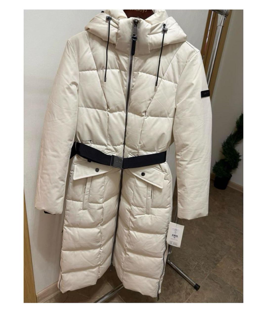 DKNY Бежевая полиуретановая парка, фото 8