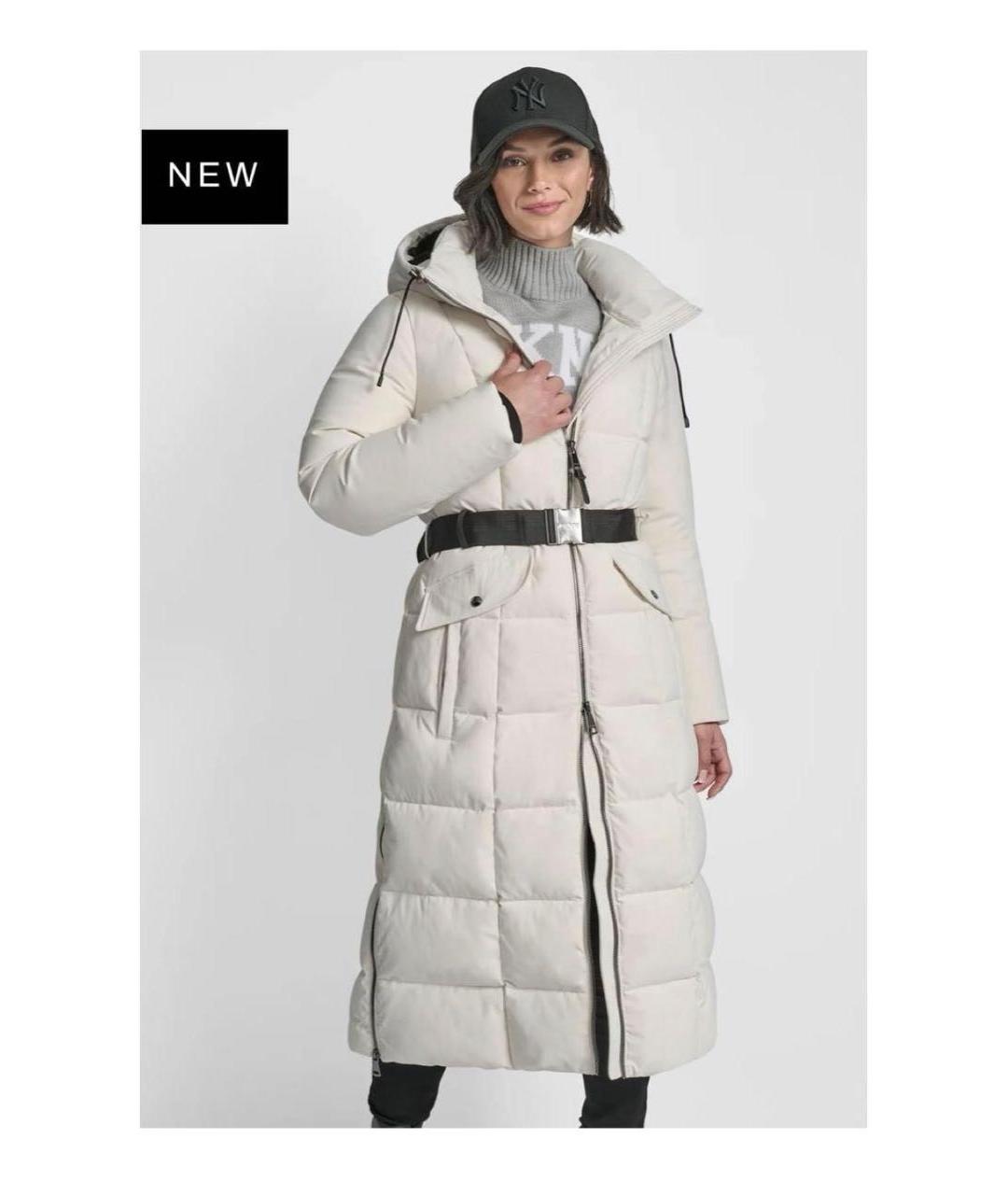 DKNY Бежевая полиуретановая парка, фото 2