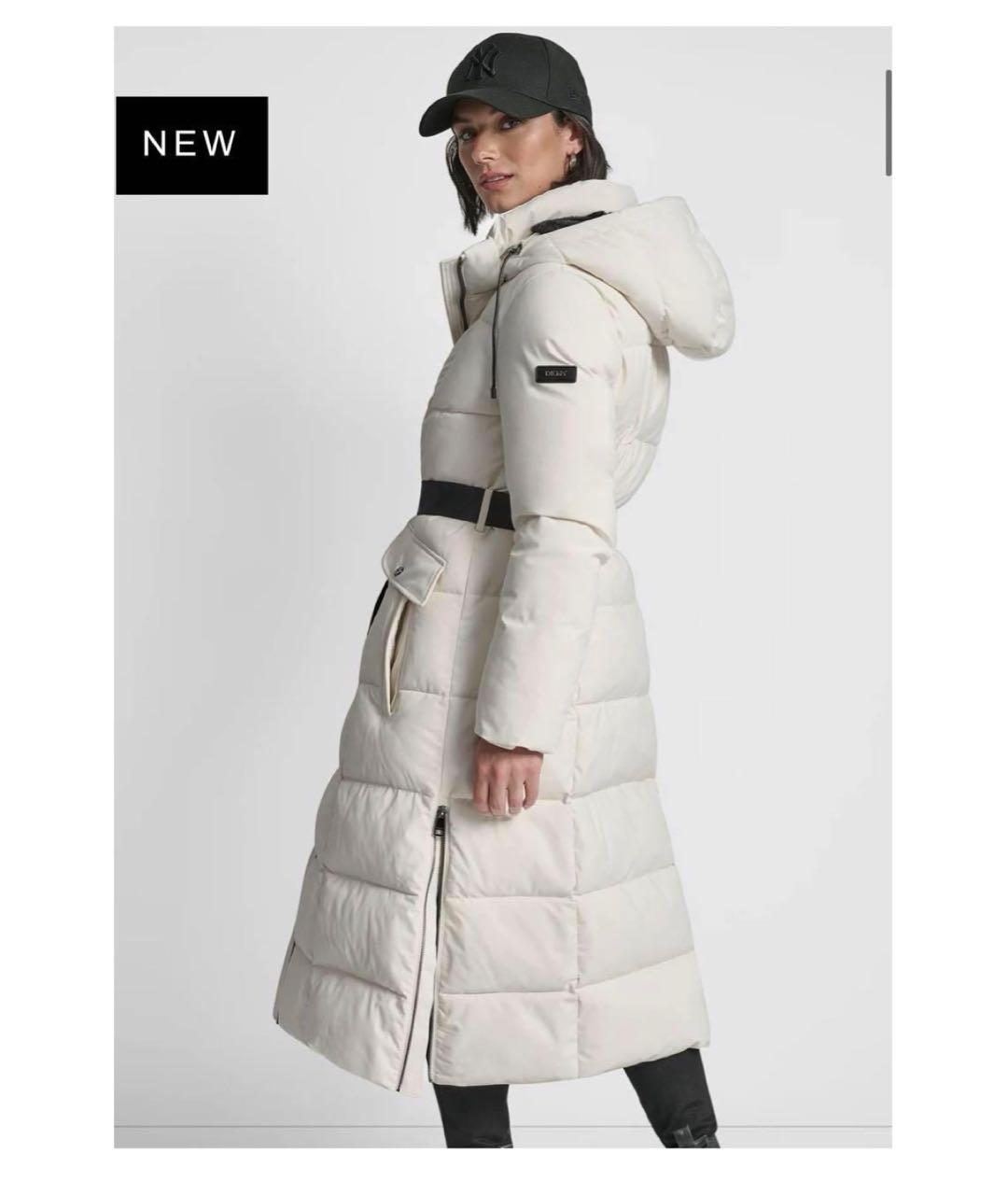 DKNY Бежевая полиуретановая парка, фото 3
