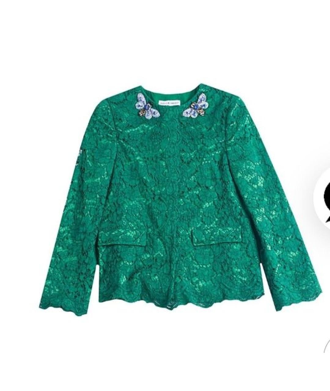 DOLCE&GABBANA Зеленый хлопковый жакет / жилет, фото 5