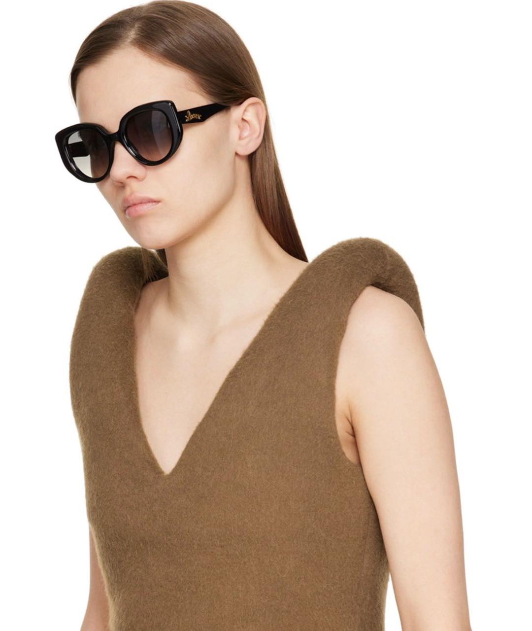 LOEWE Черные пластиковые солнцезащитные очки, фото 5
