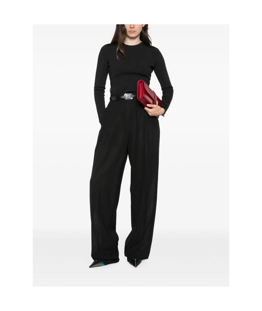 TOM FORD Черные шерстяные прямые брюки, фото 3
