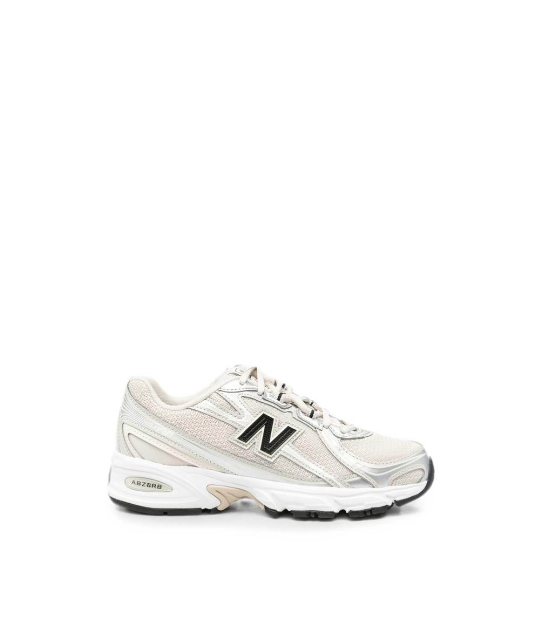 NEW BALANCE Серебряные текстильные кроссовки, фото 1