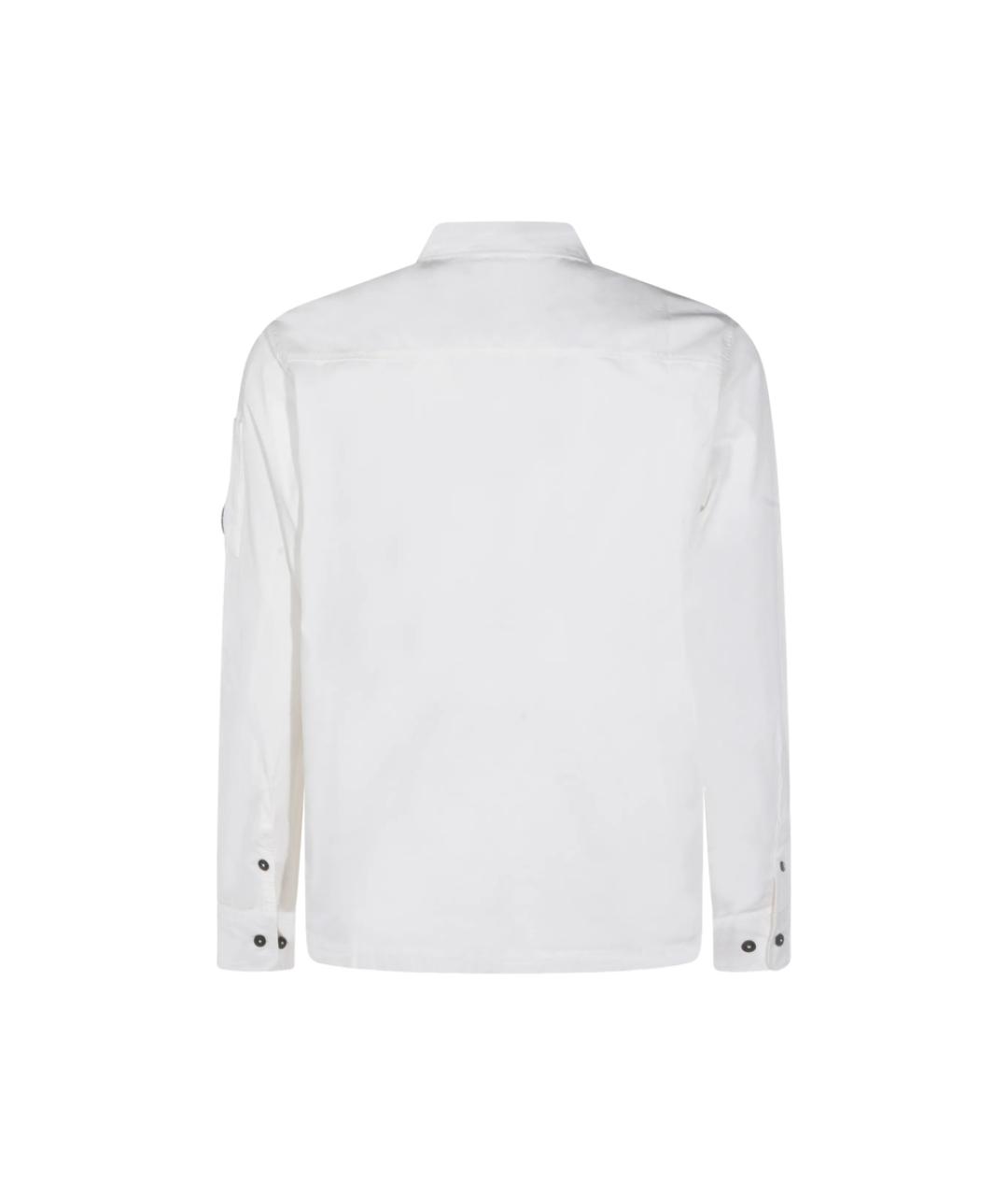 CP COMPANY Белая хлопковая классическая рубашка, фото 3