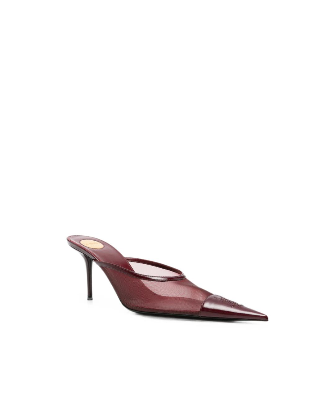 SAINT LAURENT Красные текстильные туфли, фото 3