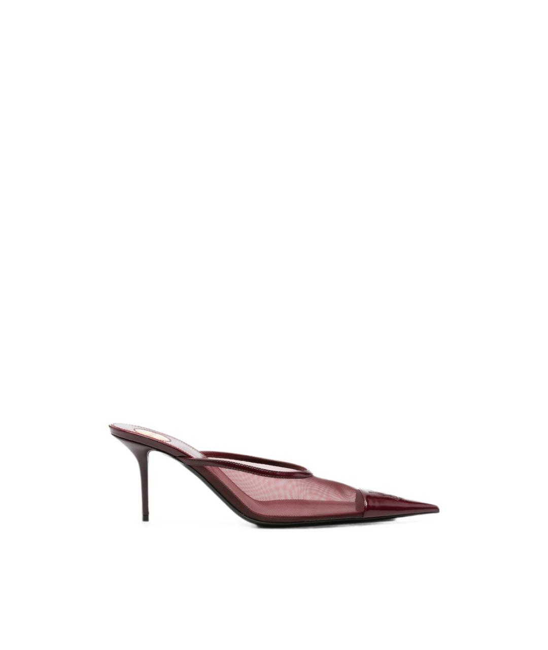 SAINT LAURENT Красные текстильные туфли, фото 1