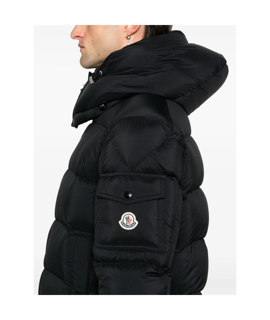 MONCLER Серая полиамидовая куртка, фото 2
