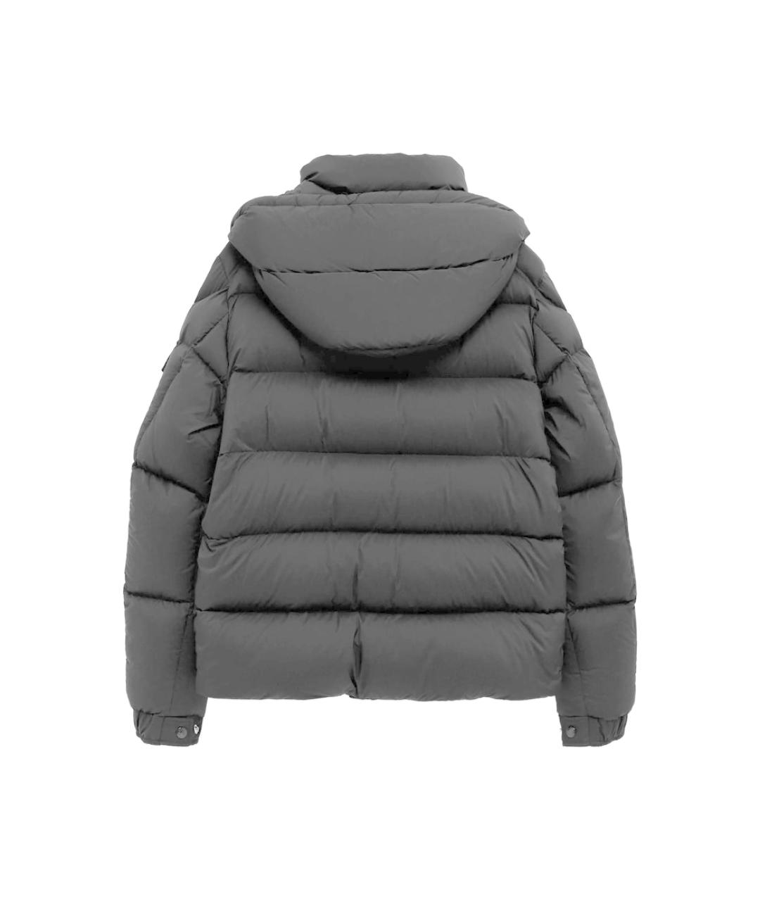 MONCLER Серая полиамидовая куртка, фото 5