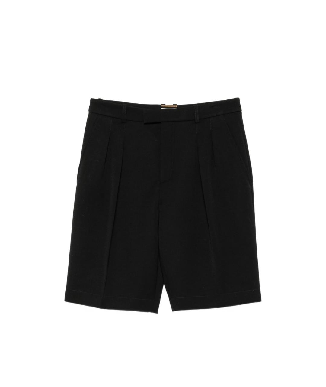 SAINT LAURENT Черные хлопковые шорты, фото 1