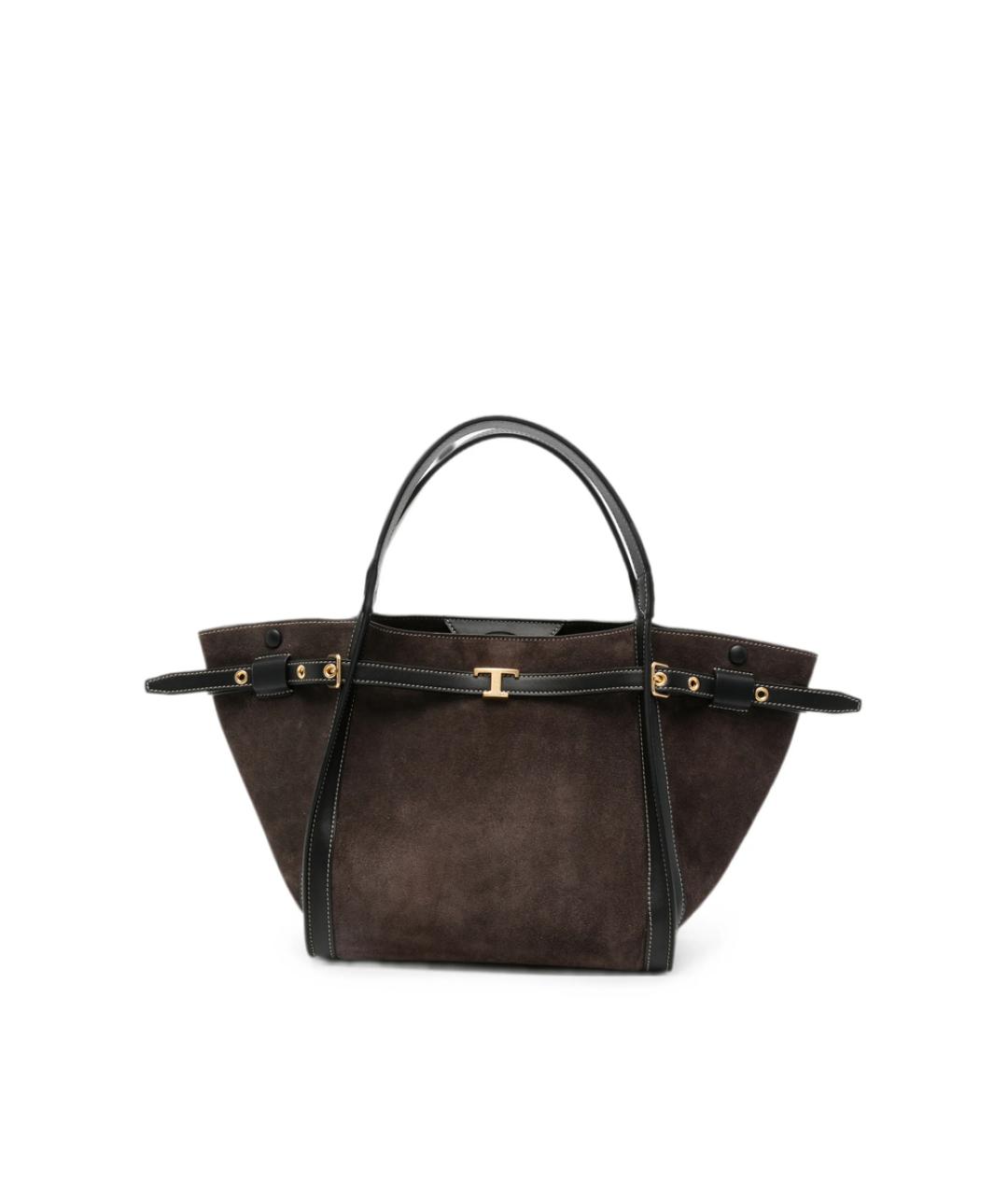TOD'S Коричневая замшевая сумка тоут, фото 3