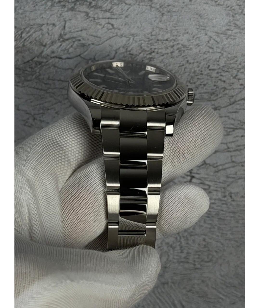 ROLEX Синие часы из белого золота, фото 5