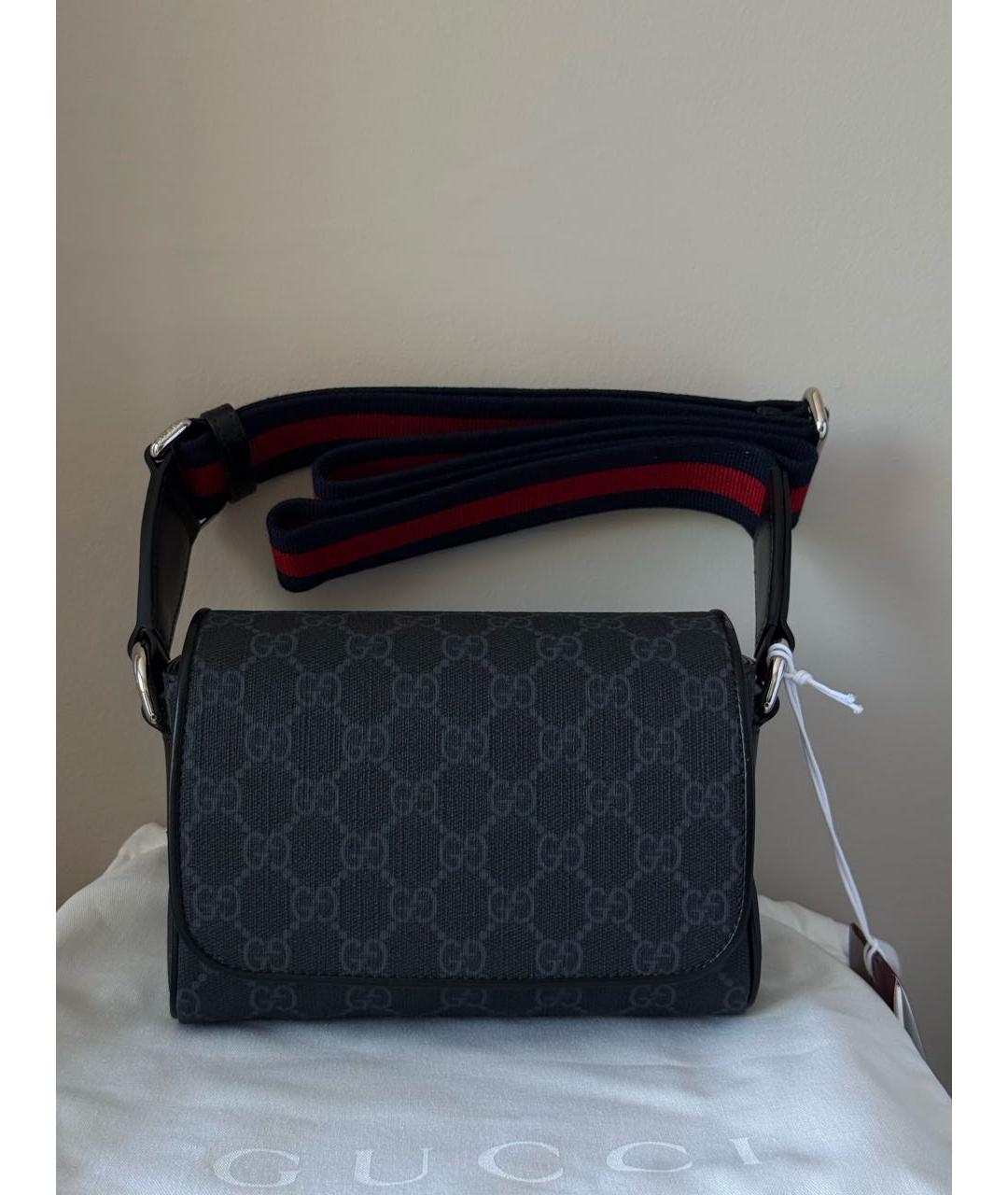 GUCCI Коричневая канва поясная сумка, фото 8