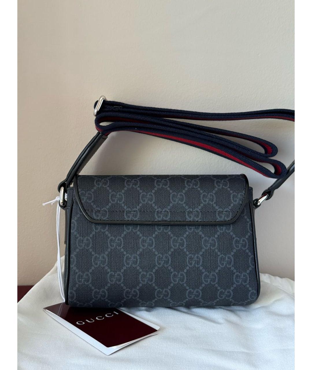 GUCCI Коричневая канва поясная сумка, фото 4
